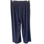 Eileen Fisher  Fine Tencel Jersey Black Wide Leg Ankle Pants Photo 8