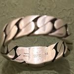 Gucci Sterling Silver Interlocking Curb Chain Ring Photo 3