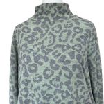 Abound  Green Leopard Drop Shoulder Sweater Photo 1
