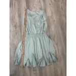 LOVE X DESIGN Light Blue Ruched Waist V Neck Sleeveless Mini Dress Size L Green Size L Photo 4