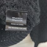 Knot Sisters  Stripe Open Knit Black & Cream Sweater (Size Small) Photo 4