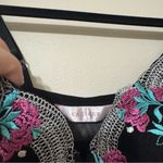 Cacique  Embroidered Floral Open Front Chemise Photo 2