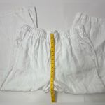 Cynthia Rowley  Women’s White Linen Pants Size Large‎ Loose Wide Leg Boho Beach Photo 3