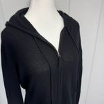 Claudia Nichole Black Cashmere Zip Up Hoodie Sweater Rhinestone Skull Goth Emo Size XL Photo 5