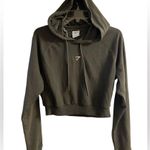 Gymshark  cropped training hoodie deep olive green Medium NWT Photo 1