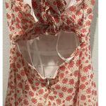 Saints + Secrets  Beige Red Strapless Mini Dress Photo 5