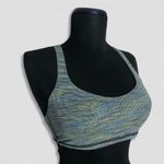 Lululemon Free to Be Bra Wild Sports Padded Strappy Blue Yellow XS Photo 2