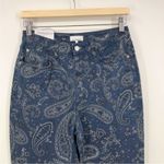 We Wore What The Icon Jean in Paisley Night Sky Size 27 Mid Rise Straight Leg NEW Photo 3