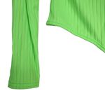 Pretty Little Thing Women's 8 Neon Lime Rib Plunge Long Sleeved Bodysuit NEW Photo 7