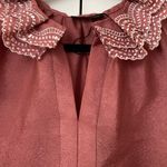 Stine Goya Daki Tiered Long Sleeve Hammered Satin Dress Size Small Embroidered Pink Photo 10