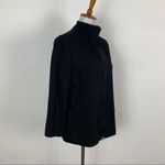 Eileen Fisher  Black Zip Front Stand Collar Long Sleeve Jacket Modern Fit Medium Photo 3