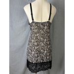 Vintage Delta Burke 2X Lace Trim Slip Dress Chemise Zebra Print Lingerie Plus Black Size XXL Photo 4
