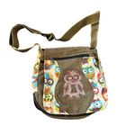The Collection Royal women's owl crossbody bag Tan Photo 0
