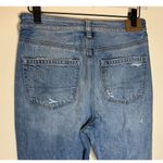 American Eagle  Mom‎ Jean Mid Wash High Rise Distressed Denim Size 4 Photo 4