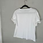 J.Crew Broken In Jersey Puff-Sleeve T-shirt White XL Photo 4
