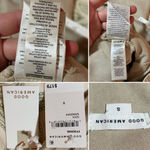 Good American  Fit Success Khaki Safari Denim Utility Mini Dress Sand S NWT Photo 8