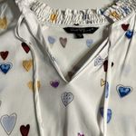 Velvet & Heart Long sleeve Blouse w/ Heart Design in white sz Sm Photo 6