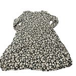 Old Navy Green and White  Long Sleeve Dress with Ruffles and a Floral Design Photo 2