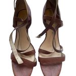 Ralph Lauren Lauren  Brown Strappy Platform Heels Sandals Womens Shoe Size 9M Photo 3