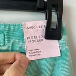 Avec Les Filles NWT High Waist Wide Leg Jeans Womens Size 24 Aloe Mist Pleated Photo 5