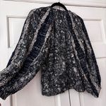 Ulla Johnson Ulla Johnson Kana Blouse Indigo Peasant Top Ruffle Balloon Sleeves Size 6 Photo 12