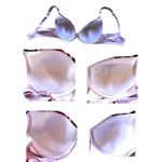 Cacique  Bra 40D Floral White Pink Black Lightly Lined Full Coverage Unde… Photo 10