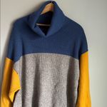 Free People Softly Structured Color Block Sweater Large Photo 3