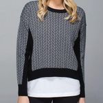 Lululemon Yogi Crew Sweater Black / White Photo 0