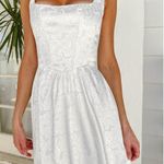 Show Me Your Mumu Nina Bridal Midi Dress White Rose Satin S Photo 0