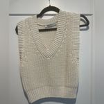 ZARA  Off-White Knit Vest Small Photo 1