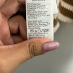 J.Crew CARAMEL NATURAL CABLE KNIT MOCKNECK STRIPE JEWEL BUTTONS SWEATER Photo 5