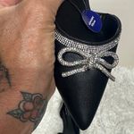 Apt. 9  Black Flats with Silver Bow Detail Photo 2