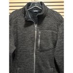 IZOD  Gray Zip Up Fleece Sherpa Lined Jacket Pockets Size‎ See Measurements Photo 1