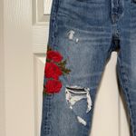 Levi's Levi’s 501 Rose Embroidered Distressed Button-fly Cropped Jeans 26 Photo 7