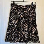 Alfani Black and Brown Zebra Print A-line Women’s Skirt Size Petite Photo 0