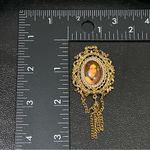 Vintage ART Signed Lady Portrait Cameo Ornate Gold Photo 10