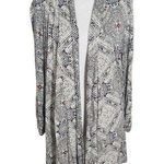 Bobeau Snakeskin Print Open Knit Cardigan Size Medium Stretchy Cardigan Photo 0