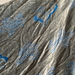 ZARA  Collection Velvet Floral Cardigan, Green/Blue, Size Medium Photo 9