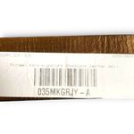 Michael Michael Kors Chocolate Logo Belt Statement MK Buckle Synthetic Leather Brown Photo 6