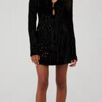 Hemant & Nandita Black Velvet Burnout Mini Dress S Photo 7