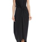 Joie  Black Seamour Twist Front Maxi Dress Size Small Photo 0