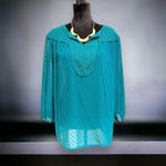 Matilda Jane  Swiss‎ dot eyelet sheer blouse large Photo 2