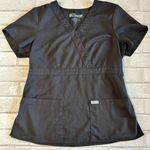 Grey's Anatomy Black Wrap Fitted Blouse Photo 0