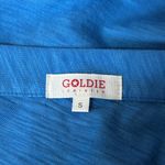 Goldie NWT  Slub Ruffle Wrap Midi Skirt Size Small 100% Pima Cotton Royal Blue Photo 5