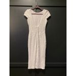 Dress the Population  marcella white Sequin Bodycon low back Midi Dress Small Photo 8