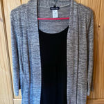 Olivia Blu  Gray Open-Front Sweater Photo 0