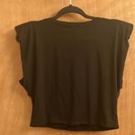 Love j Kiss lips black short sleeve shirt woman’s size small Photo 4