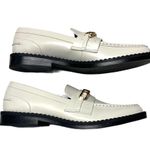 ZARA NEW  Low Heel Chain Loafers 39 White Photo 3