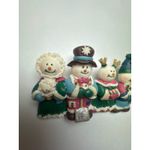 House of‎ Lloyd Christmas Snowman Family Pin Brooch 2001 Holiday Photo 1