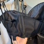 Pretty Little Thing Black Satin Tie Shoulder Corset Top Photo 10